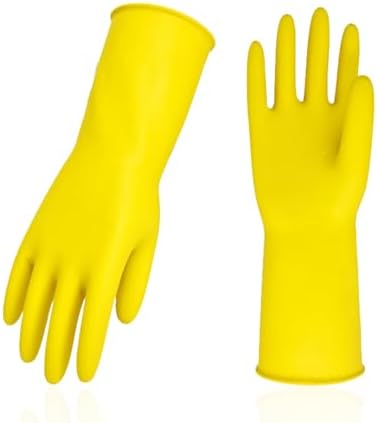Vgo 1-Pair Reusable Rubber Gloves for Kitchen and Household Use