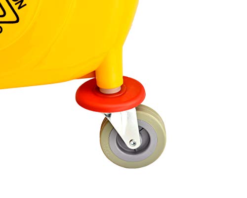 Alpine Industries Heavy Duty Mop Bucket Wringer Combo - Yellow