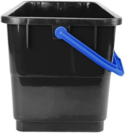 6 Gallon Durable Mop Bucket with Squeegee Clips and Ergonomic Handle - Black Blue