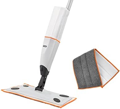 Superio Spray Mop with Washable Microfiber Pad - Grey