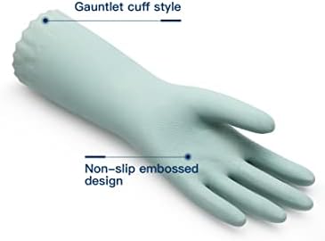 LANON 3 Pairs Skin-Friendly Cleaning Gloves Reusable Non-Slip Dishwashing Kitchen Gloves Medium