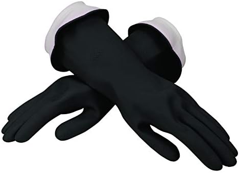 Casabella Premium Waterblock Latex Cleaning Gloves Black