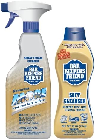 Bar Keepers Friend Soft Cleanser MORE Spray Foam Cleaner Bundle