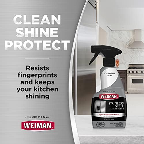Weiman Cooktop Cleaner - 12 Ounce - Stainless Steel Safe