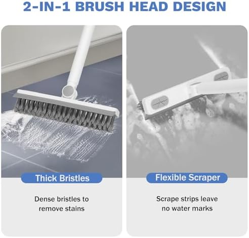 SetSail V-Shaped Grout Cleaner Brush with Adjustable Handle