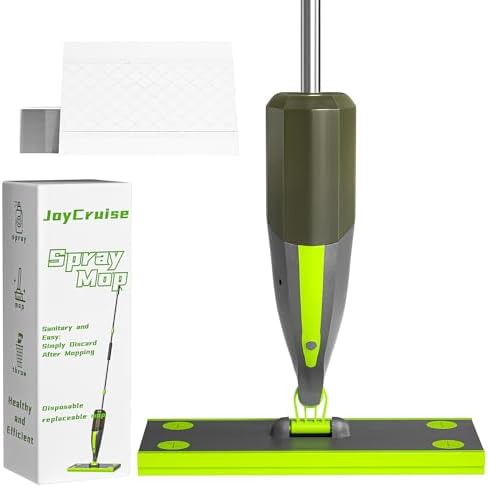 Purifine Floor Cleaner Mop Kit with 60 Dry Pads 420ML Refillable Bottle