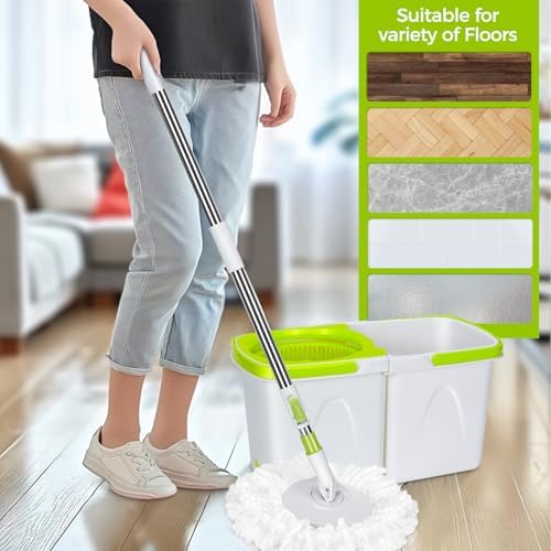 Masthome Spin Mop and Bucket Set with Wringer