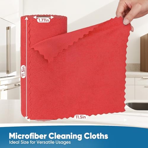 Orighty Microfiber Cloths 75 Sheets Red 115 x 115