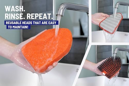 Moku Home 3 in 1 Extendable Shower Scrubber Red