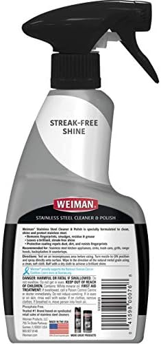 Weiman Cooktop Cleaner - 12 Ounce - Stainless Steel Safe