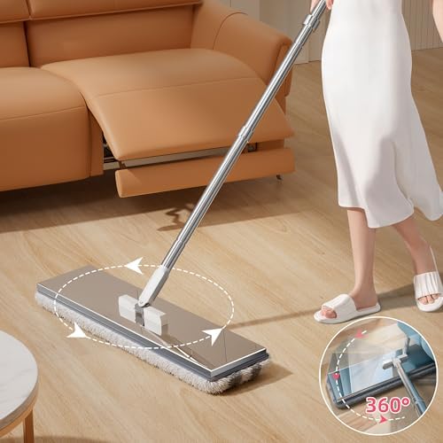 SWIFTIRON Stainless Steel Mop with Bucket and Wringer Purple
