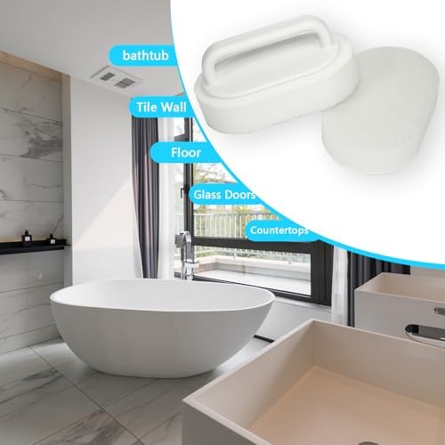 ICEICE Heavy-Duty Bathroom Scrubber with Handle
