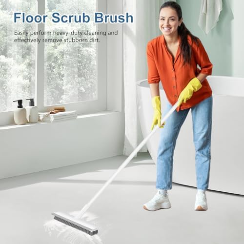 SetSail 2-in-1 Floor Scrub Brush with Adjustable Handle