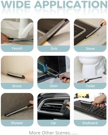 SXhyf Cleaning Brush - Hard Bristle Crevice Cleaner Multifunctional Gap Brush for Kitchen and Bathroom