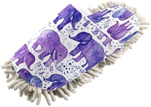 Bulletgxll Colourful Elephants Mopping Slippers for Men Women
