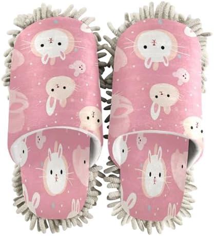 Zhirexin Cute Bunny Cleaning Slippers - Washable and Comfortable