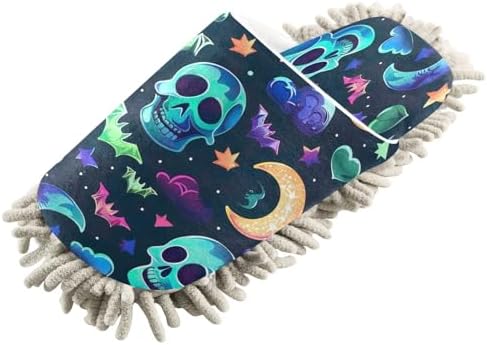 Halloween Bat Skeleton Cleaning Slippers