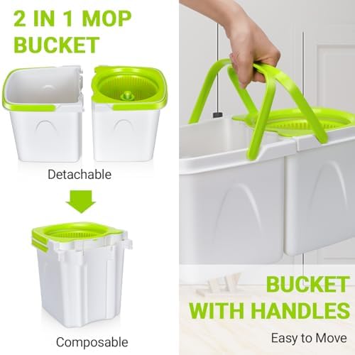 MASTERTOP Spin Mop Cleaning System with Wringer Set