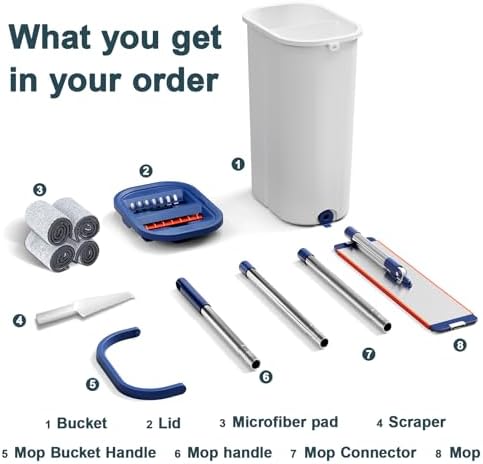 WBKATN Large Mop Bucket with Wringer Set