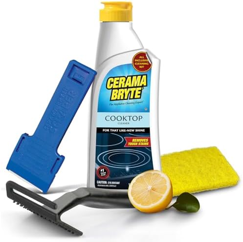 Cerama Bryte Glass Cooktop Cleaner Combo Kit 4 Piece