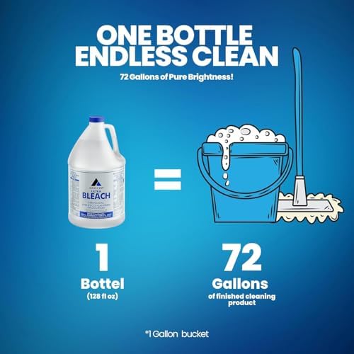 6 Gallons Liquid Chlorine Bleach with 1 Gallon Jugs
