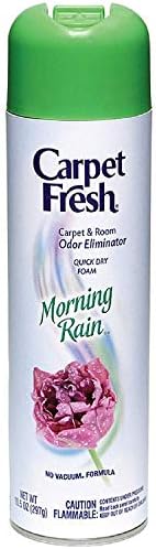 Carpet Fresh No Vacuum Freshener Deodorizer Spray Morning Rain 3 Pack