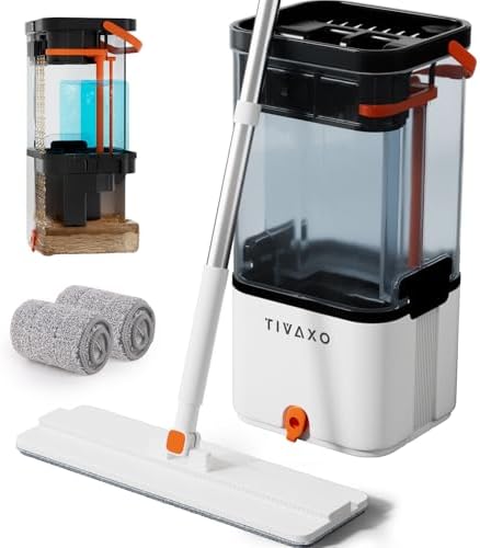 TIVAXO Mop and Bucket Set with Automatic Water Separation