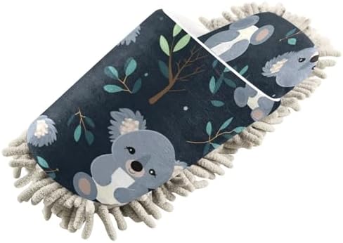 Zhirexin Cute Sloth Mop Slippers - Microfiber Washable Comfortable