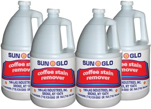 Sun-Glo Ultra-Efficient Coffee Stain Remover for Upholstery Carpet - 4x1 Gallon Case
