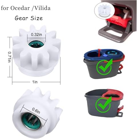 YWSHF 2 Pack Spin Mop Bucket Gears Replacement