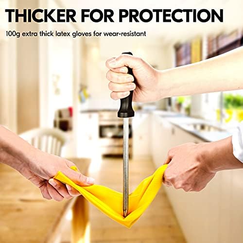 Vgo 1-Pair Reusable Rubber Gloves for Kitchen and Household Use