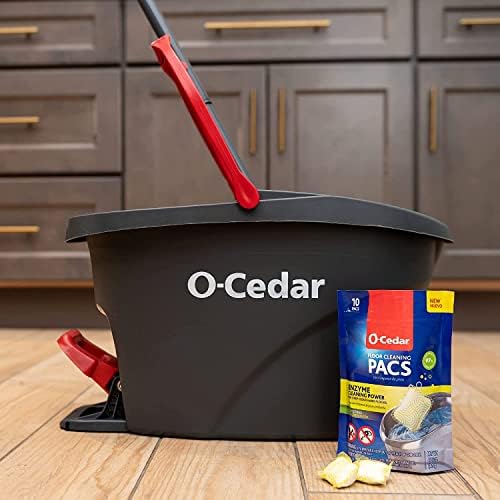 O-Cedar EasyWring Spin Mop with Bucket and Citrus Lavender PACS