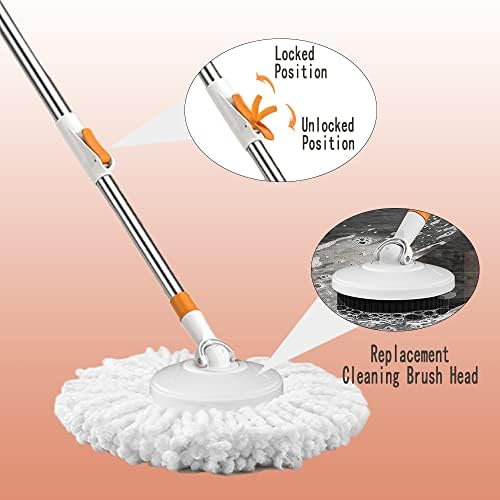 YOUSHANGJIA Floor Spin Mop and Bucket Set with 61 Handle