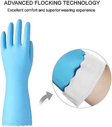 Bamllum Rubber Cleaning Gloves - 2 Pairs Latex Free