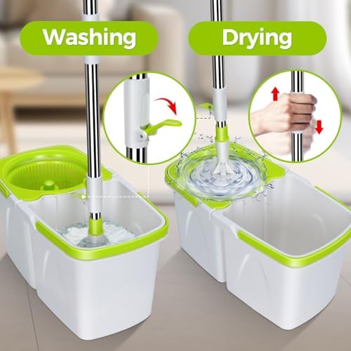 Masthome Spin Mop and Bucket Set with Wringer