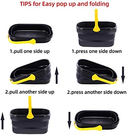 Yocada 10L Collapsible Plastic Bucket for Mopping
