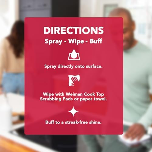 Weiman Cooktop Cleaner Spray 2 Pack with Micro Towel 1