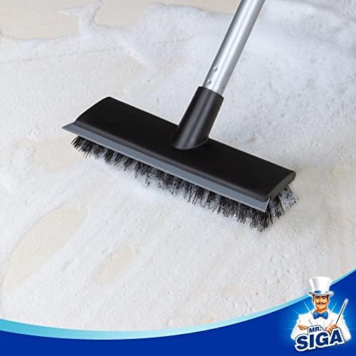 MRSIGA 2 in 1 Floor Scrub Brush with Long Handle