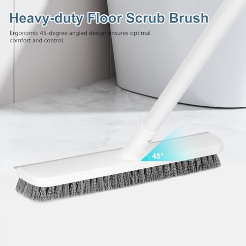 SetSail 2-in-1 Floor Scrub Brush with Adjustable Handle