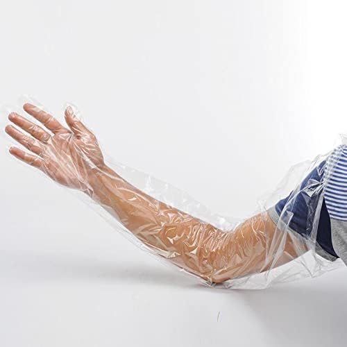 50Pcs FUNZUR Powder Free Rectal Gloves for Veterinary Use