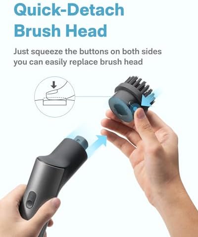 HOTO Electric Spin Scrubber with 6 Brush Heads