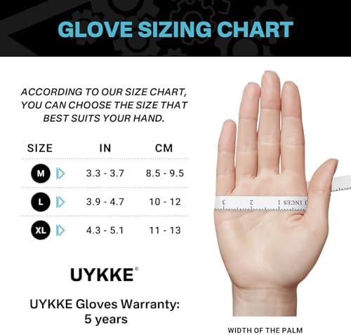 UYKKE Heavy Duty 7 Mil Nitrile Gloves Black
