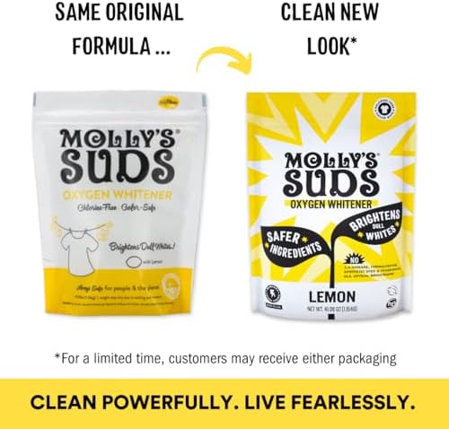 Mollys Suds Oxygen Whitener 41 oz - Stain Remover Laundry Booster