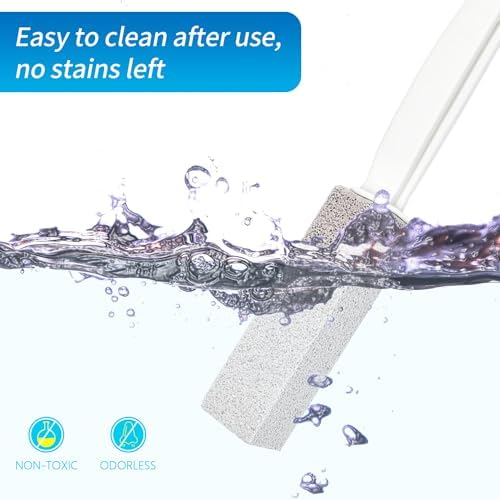 4TH Pumice Stone Cleaning Stick with Extra Large Handle - 2 Pack
