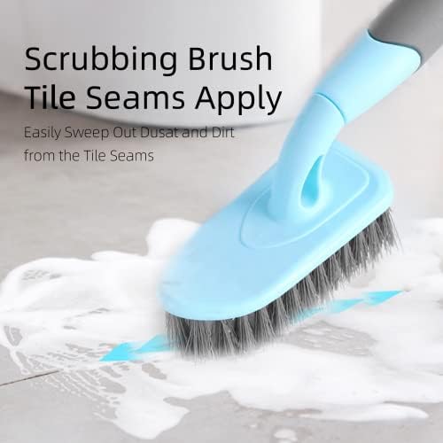 2-Pack Scrub Brush with Long Handle and Medium Firm Bristles