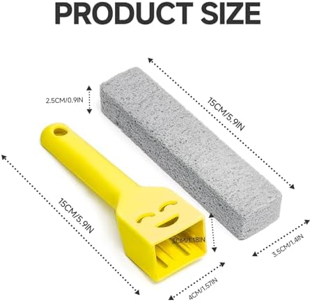3 Pack Pumice Stones with Long Handle for Oven Stove Cleaning