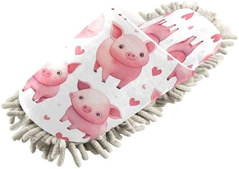 Pink Pigs Microfiber Cleaning Slippers for Daily Use