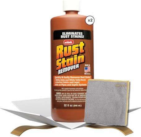 GROVE Rust Stain Remover 32 oz Bundle with Microfiber Cloth