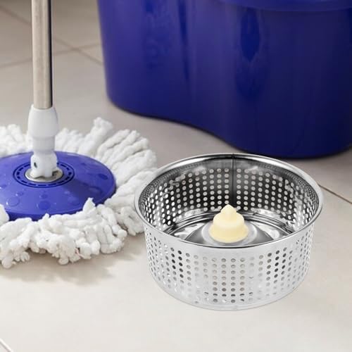 Ipetboom Stainless Steel Rotating Mop Bucket Basket