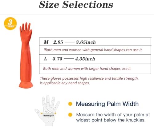 Vsootal 3 Pairs Extra Long Kitchen Gloves with 3 Cleaning Towels 1
